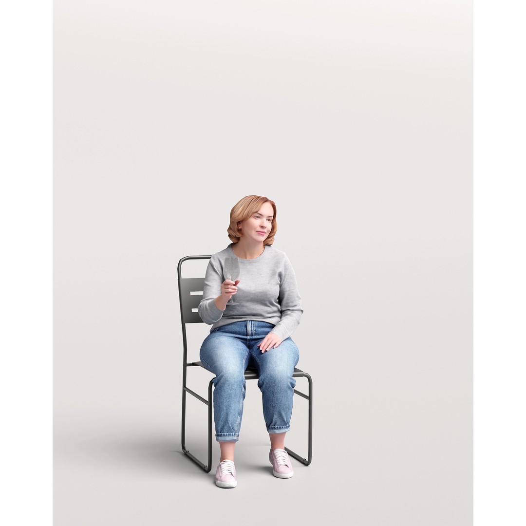 Garden Leisure 3D Model – Realistic Posed Character Collection, FBX/OBJ - View 11