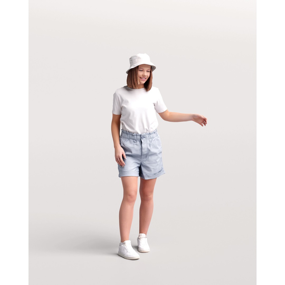 Garden Leisure 3D Model – Realistic Posed Character Collection, FBX/OBJ - View 13