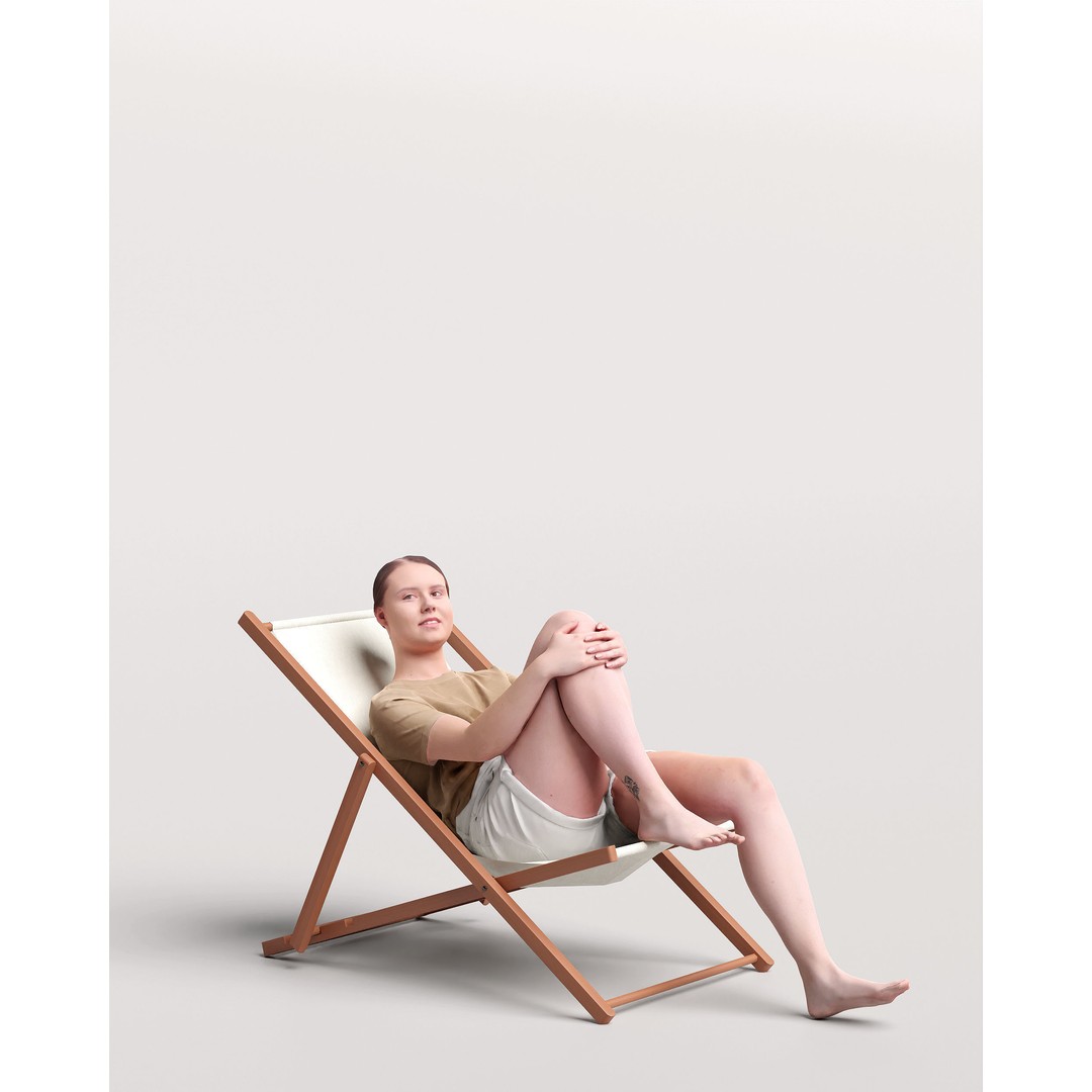 Garden Leisure 3D Model – Realistic Posed Character Collection, FBX/OBJ - View 4