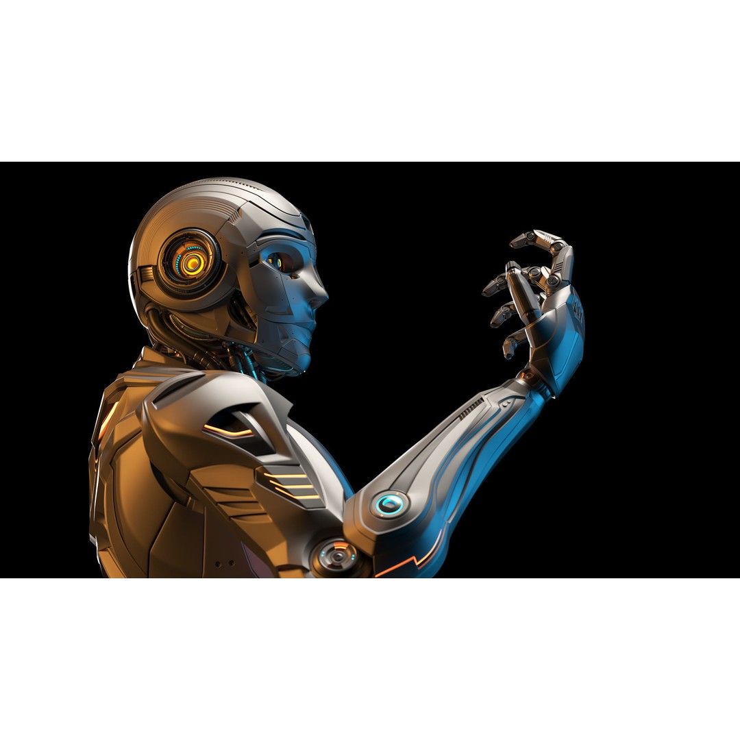 Futuristic Robot Man 3D Model – Rigged Sci-Fi Character, FBX - View 10