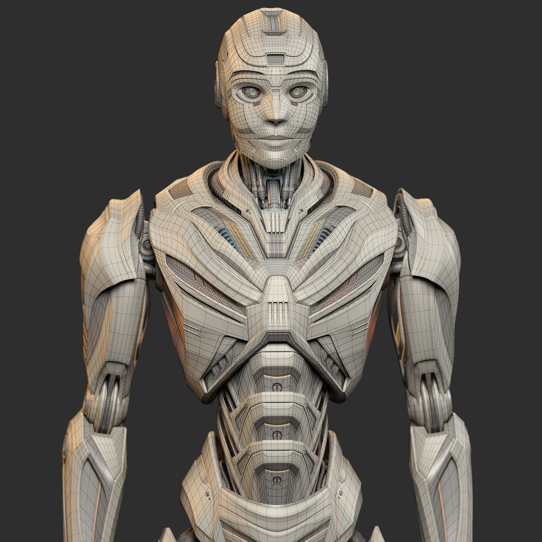 Futuristic Robot Man 3D Model – Rigged Sci-Fi Character, FBX - View 13
