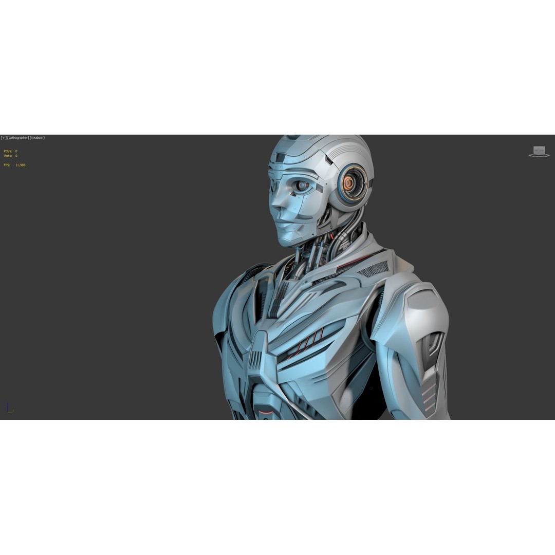Futuristic Robot Man 3D Model – Rigged Sci-Fi Character, FBX - View 15