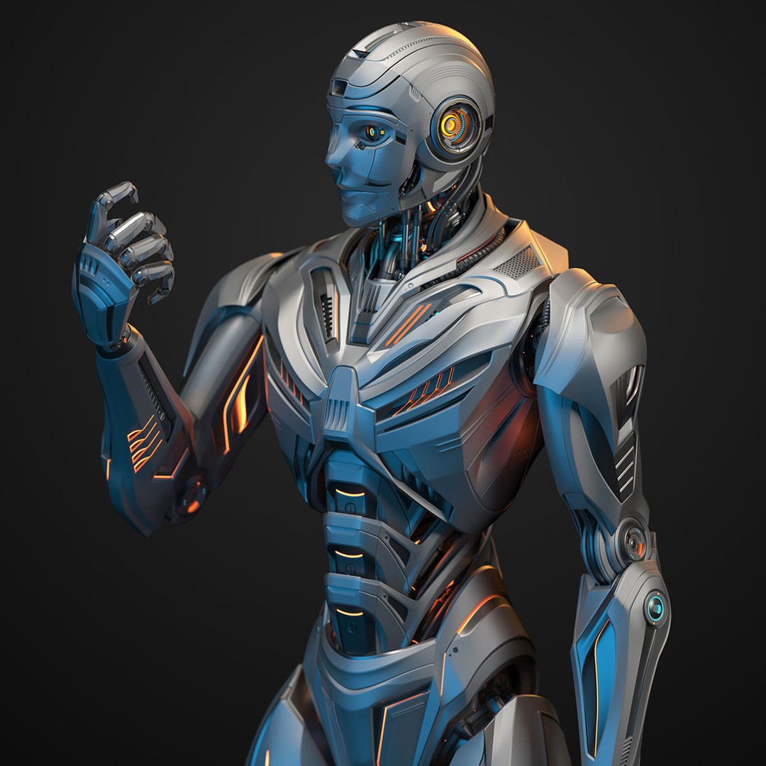 Futuristic Robot Man 3D Model – Rigged Sci-Fi Character, FBX - View 17