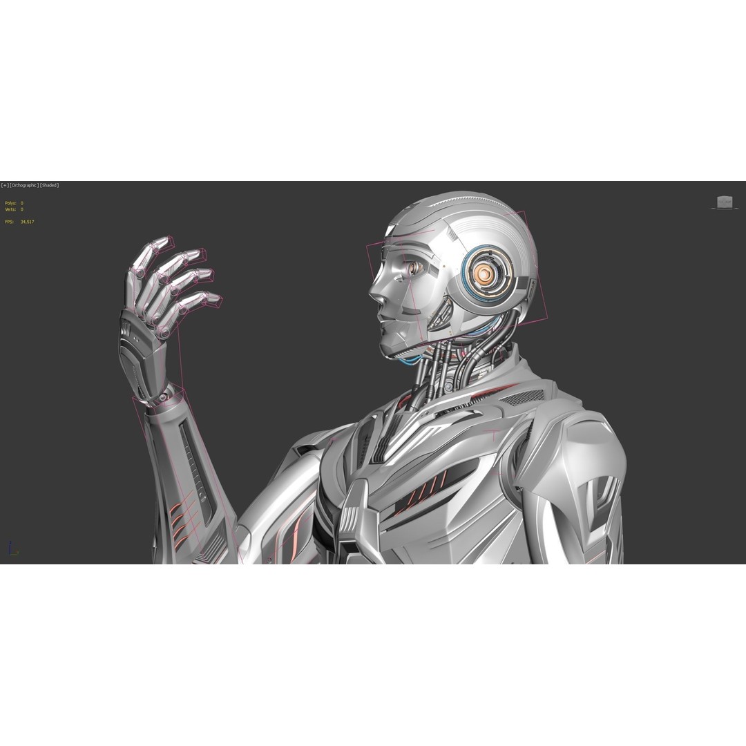 Futuristic Robot Man 3D Model – Rigged Sci-Fi Character, FBX - View 18