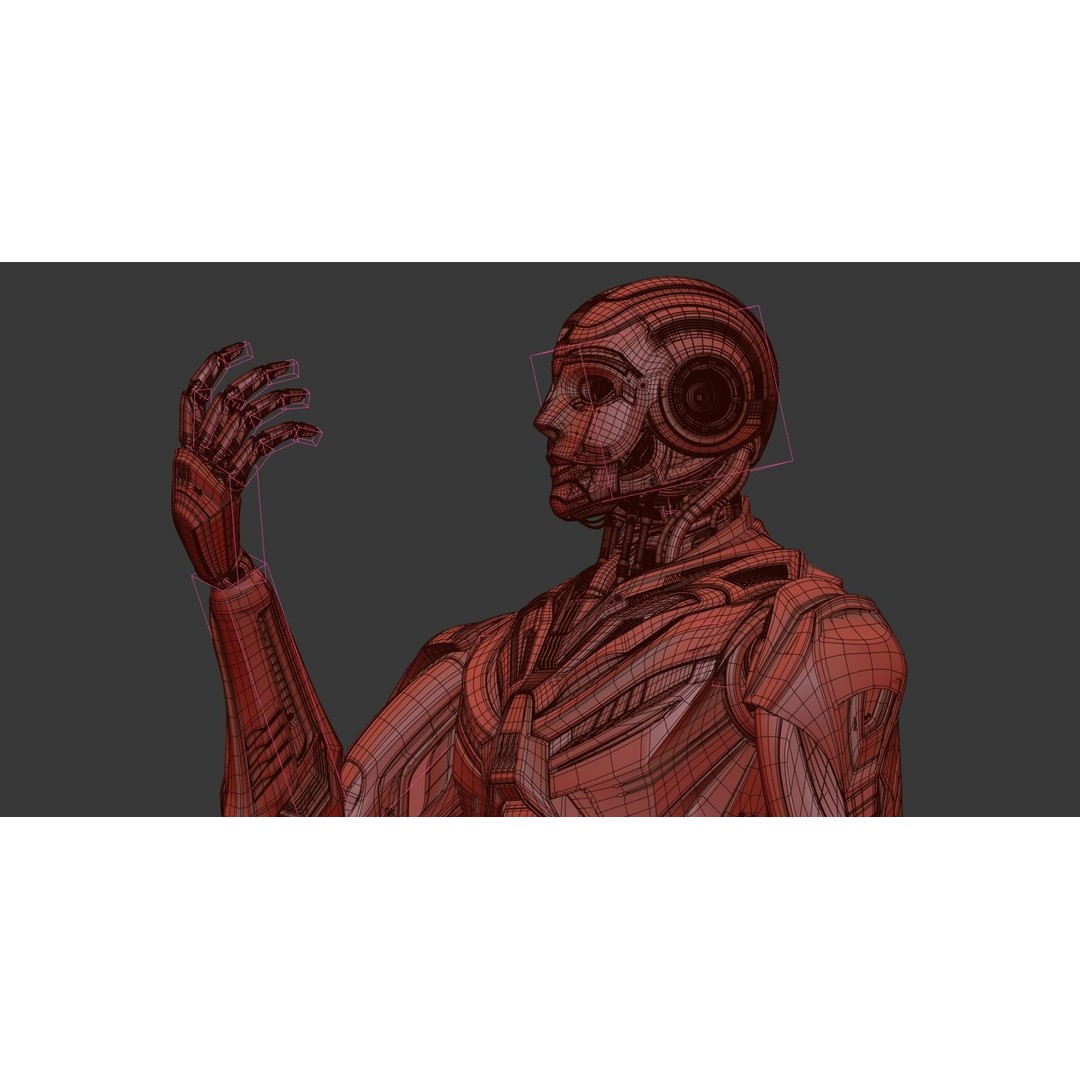 Futuristic Robot Man 3D Model – Rigged Sci-Fi Character, FBX - View 19