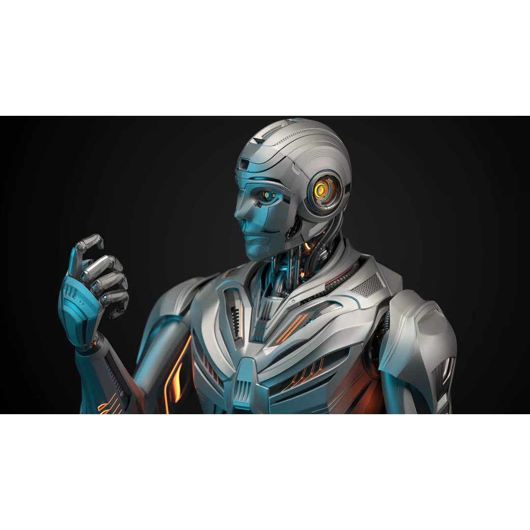 Futuristic Robot Man 3D Model – Rigged Sci-Fi Character, FBX - View 2