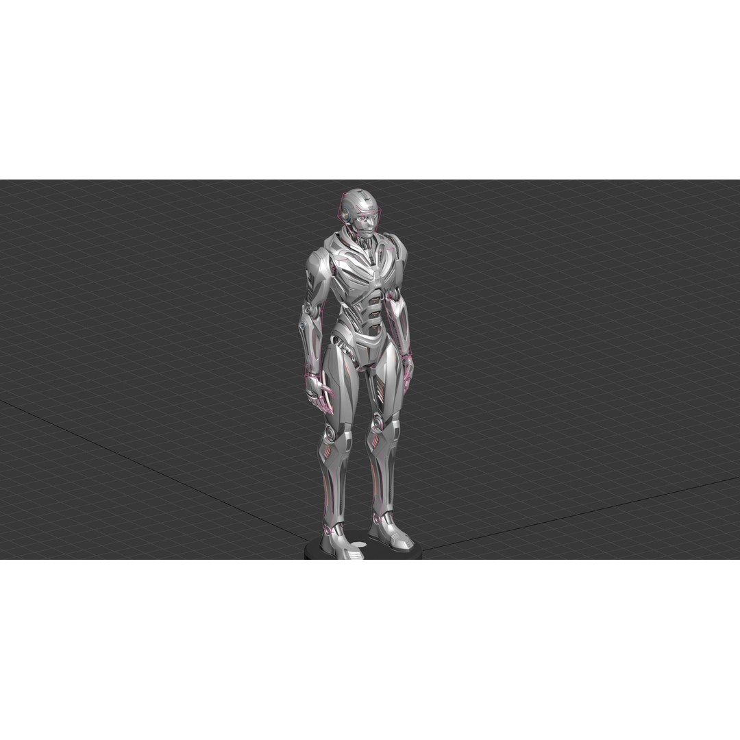 Futuristic Robot Man 3D Model – Rigged Sci-Fi Character, FBX - View 20