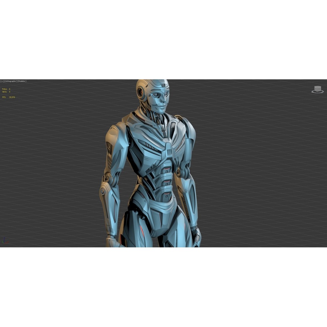 Futuristic Robot Man 3D Model – Rigged Sci-Fi Character, FBX - View 21