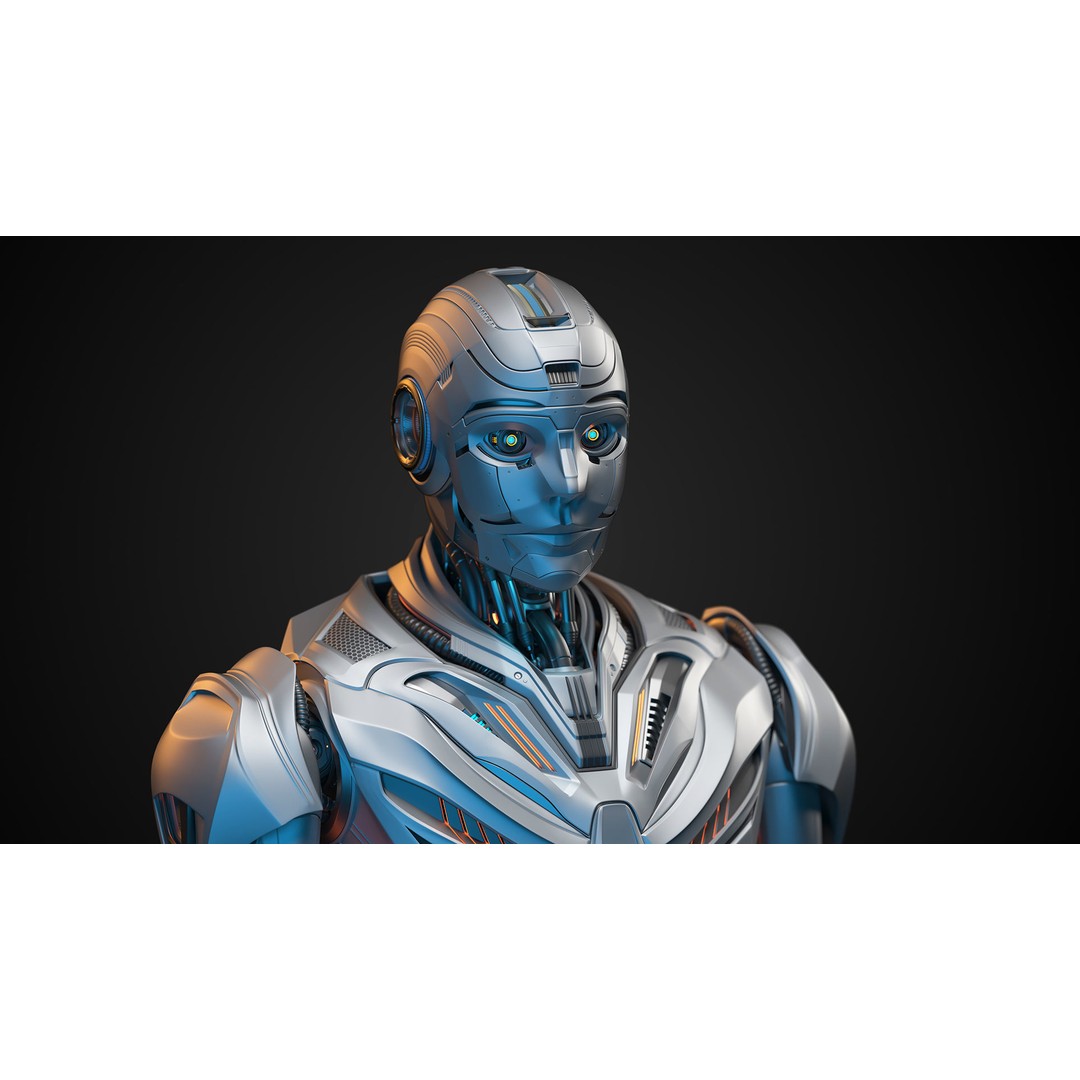 Futuristic Robot Man 3D Model – Rigged Sci-Fi Character, FBX - View 5