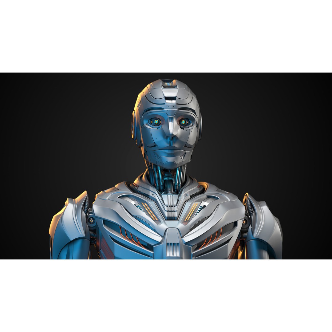 Futuristic Robot Man 3D Model – Rigged Sci-Fi Character, FBX - View 7