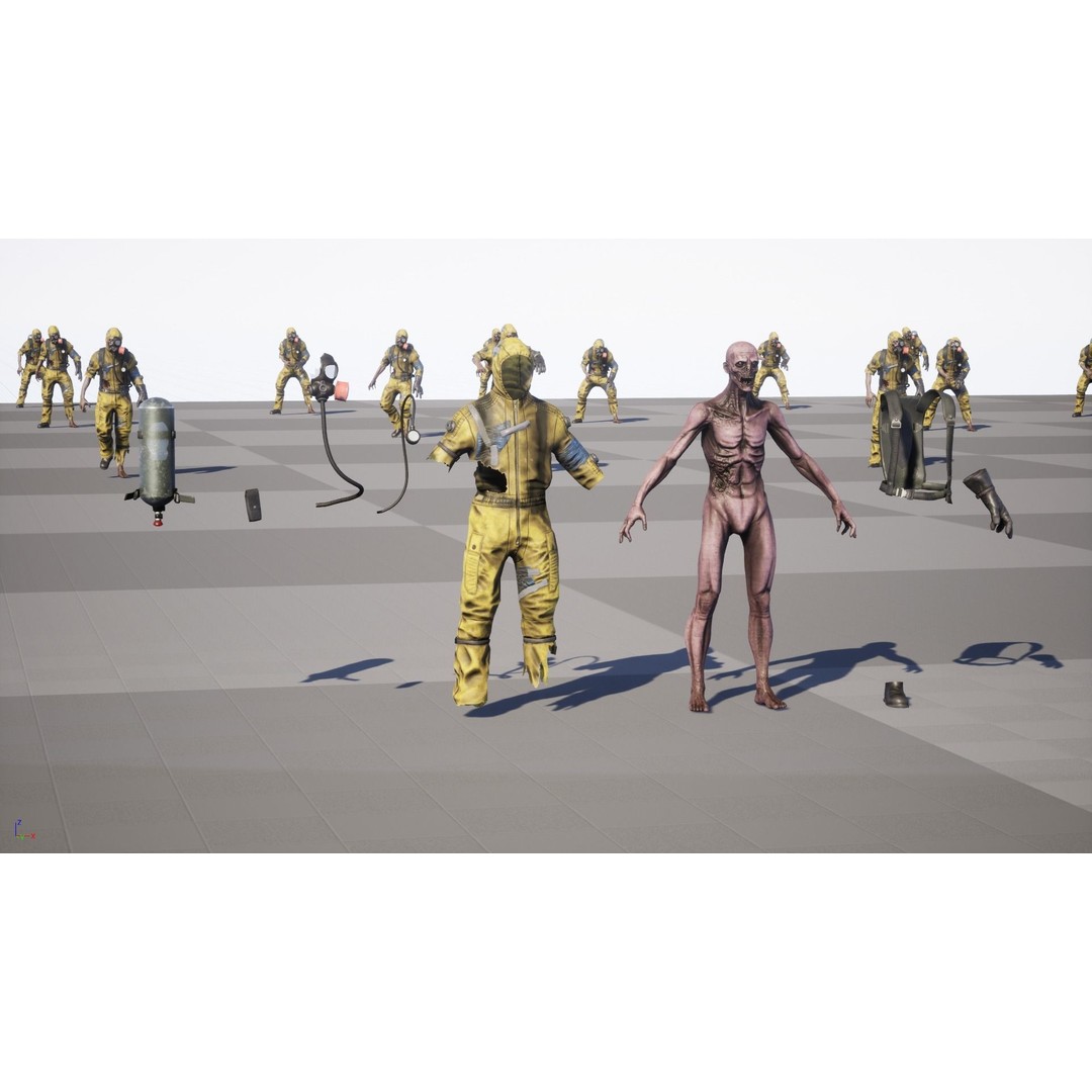 UrbanZombie4 3D Model – Low Poly Character with Rigging and Animations