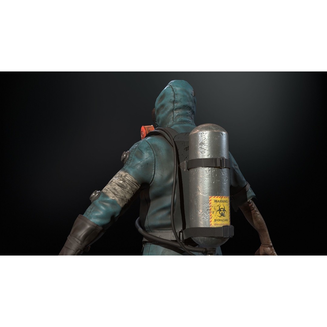 UrbanZombie4 3D Model – Low Poly Character with Rigging and Animations - View 10