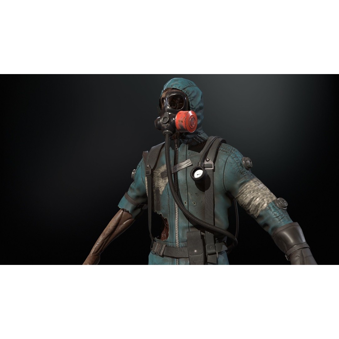 UrbanZombie4 3D Model – Low Poly Character with Rigging and Animations - View 11