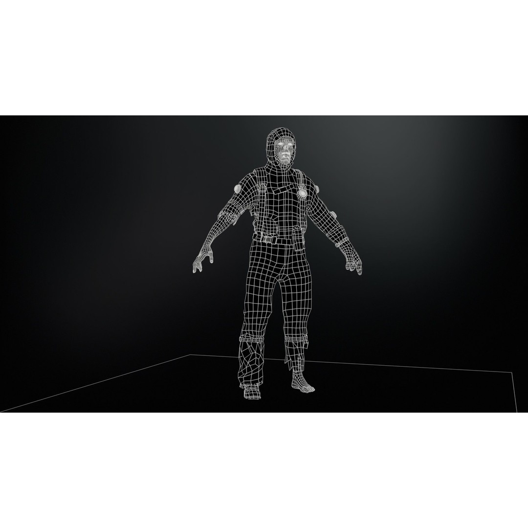 UrbanZombie4 3D Model – Low Poly Character with Rigging and Animations - View 14