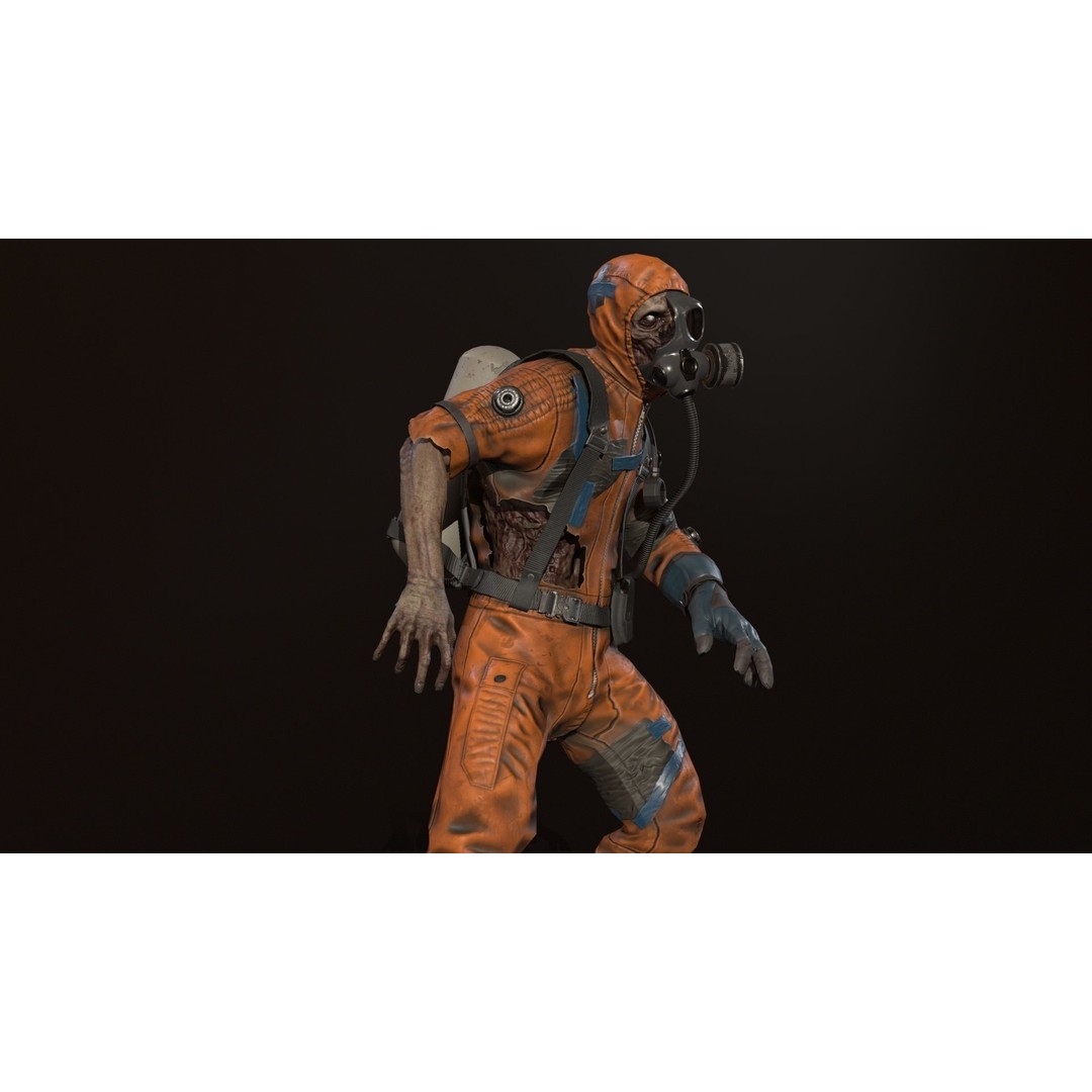 UrbanZombie4 3D Model – Low Poly Character with Rigging and Animations - View 19