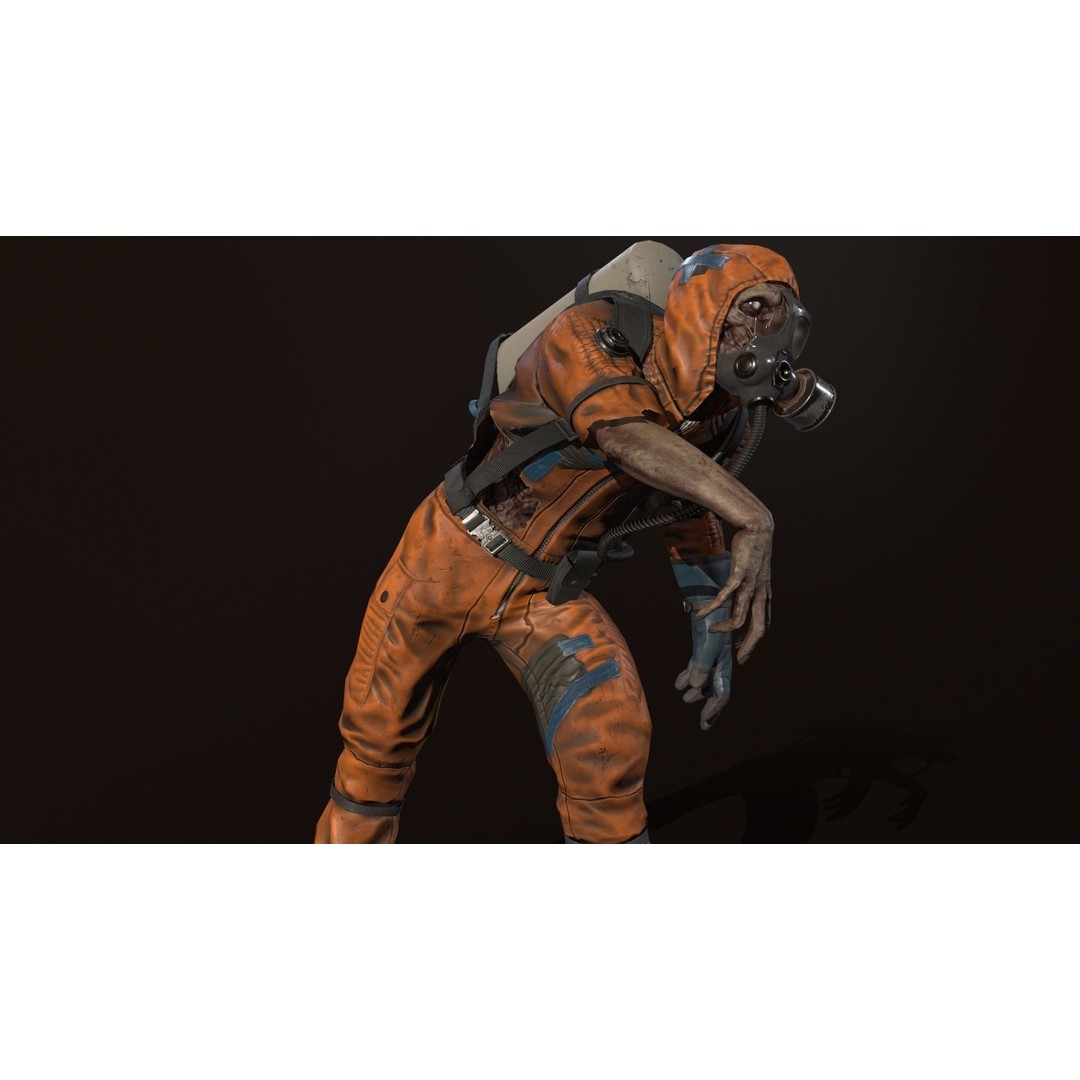 UrbanZombie4 3D Model – Low Poly Character with Rigging and Animations - View 20