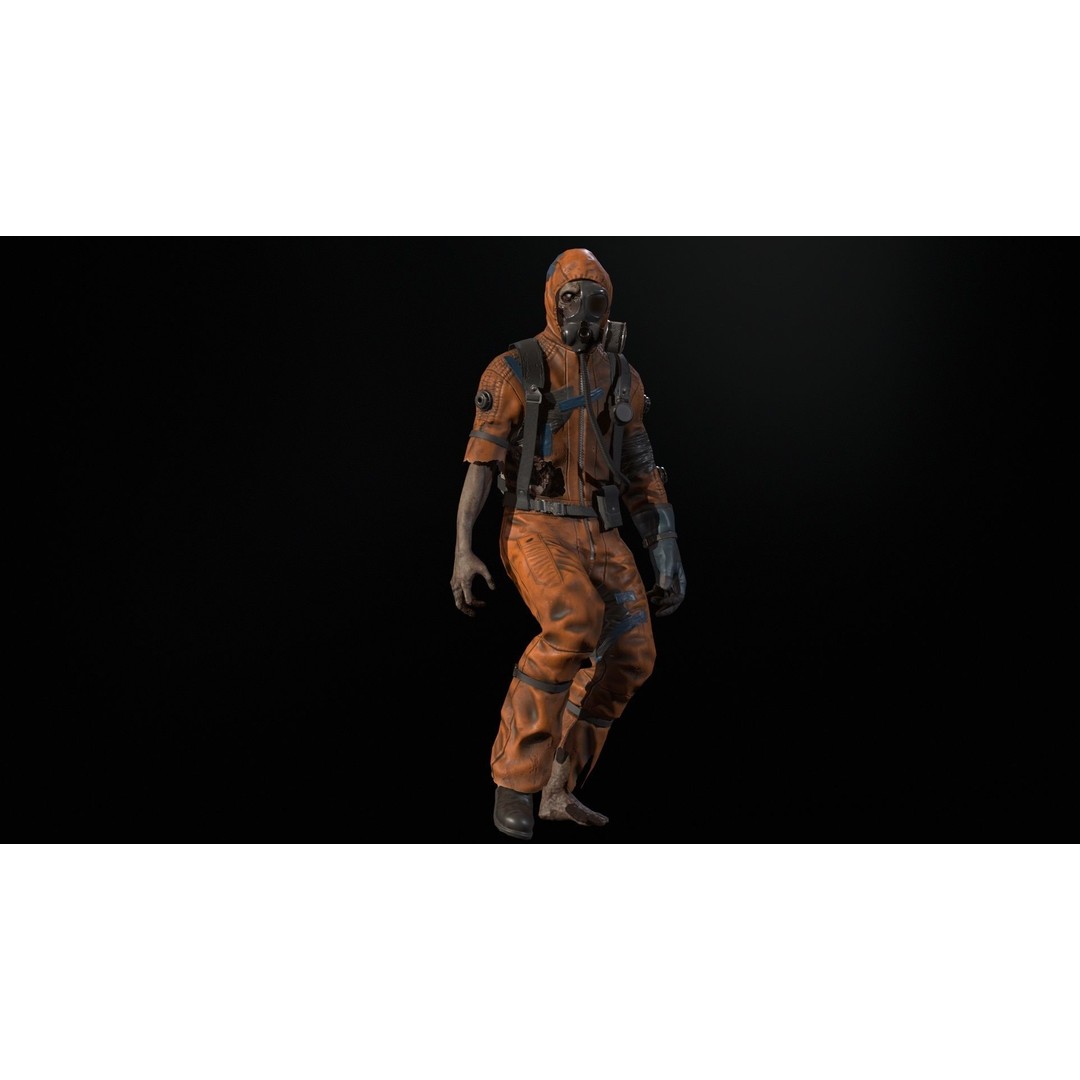 UrbanZombie4 3D Model – Low Poly Character with Rigging and Animations - View 21
