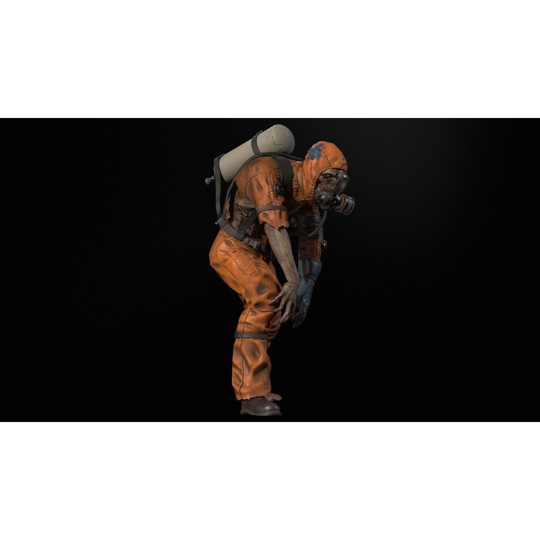UrbanZombie4 3D Model – Low Poly Character with Rigging and Animations - View 22