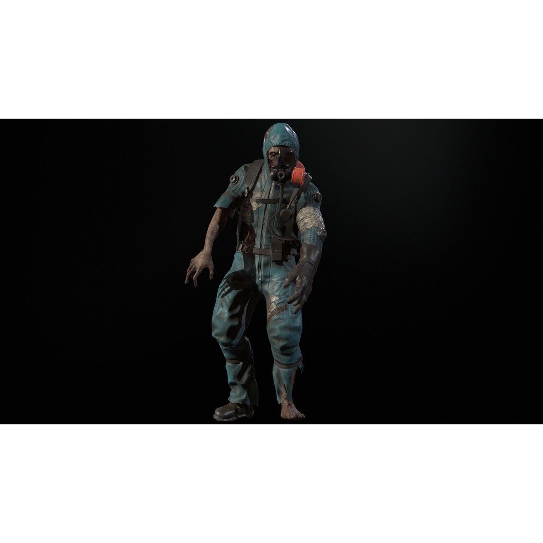UrbanZombie4 3D Model – Low Poly Character with Rigging and Animations - View 23