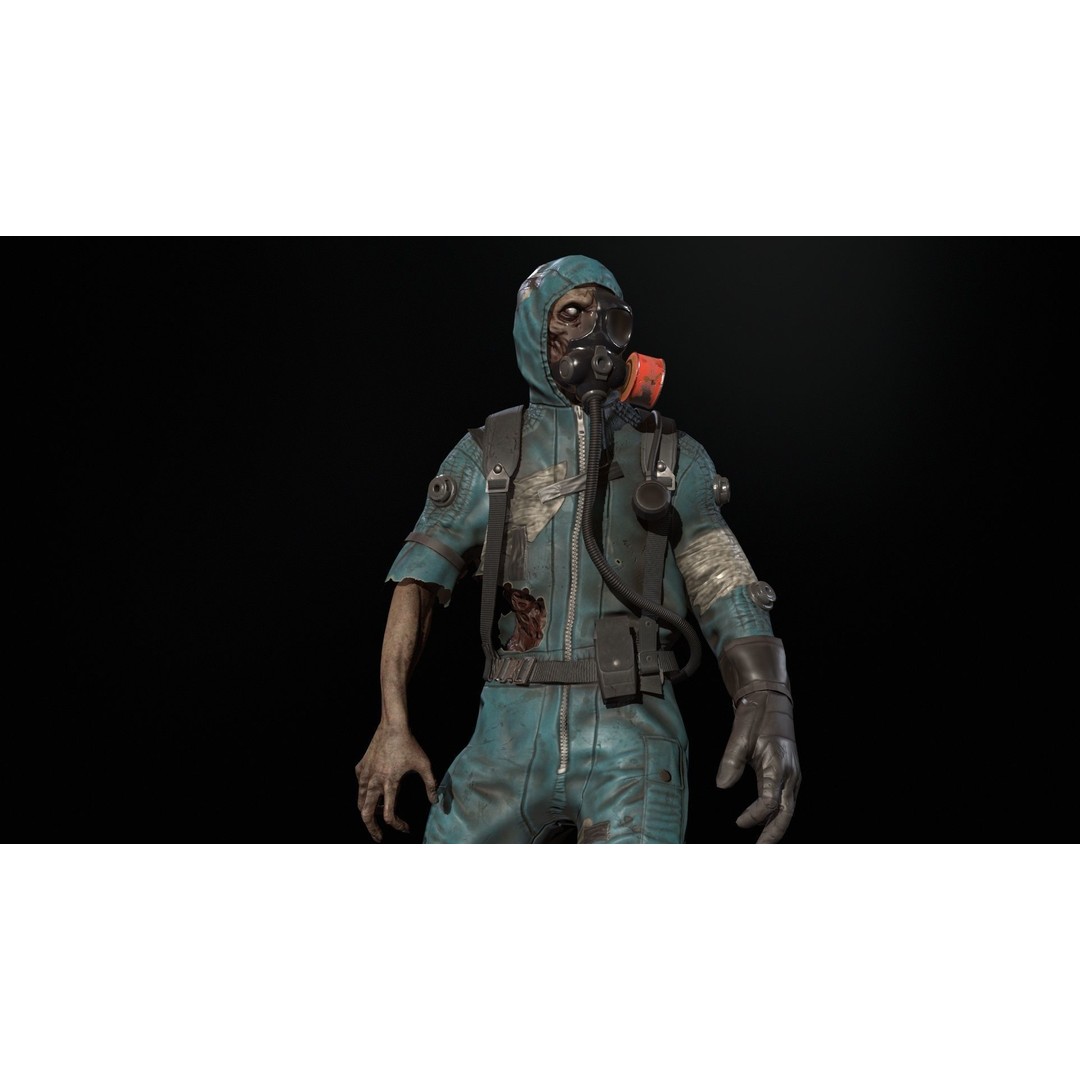 UrbanZombie4 3D Model – Low Poly Character with Rigging and Animations - View 24