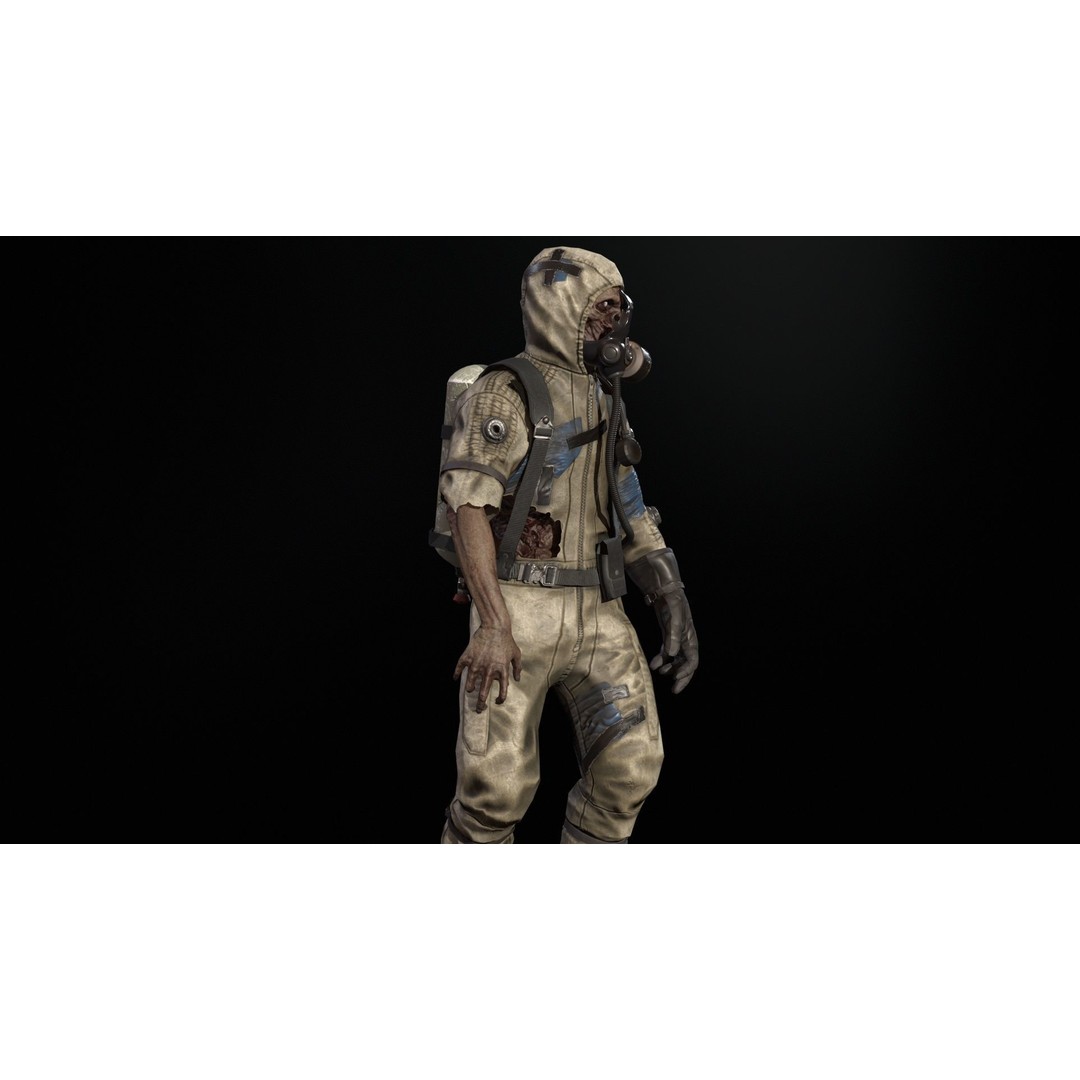 UrbanZombie4 3D Model – Low Poly Character with Rigging and Animations - View 26