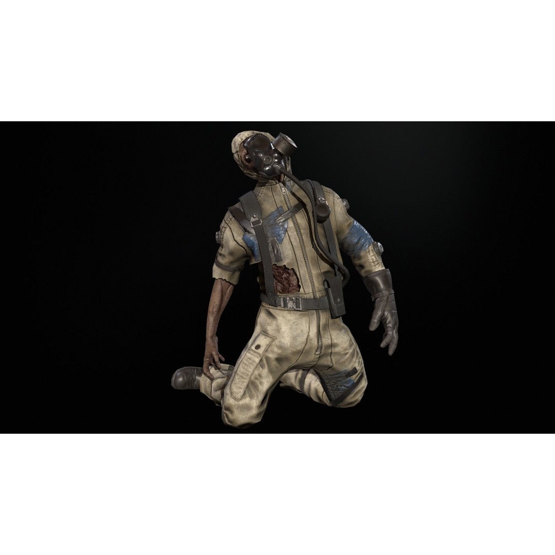 UrbanZombie4 3D Model – Low Poly Character with Rigging and Animations - View 27