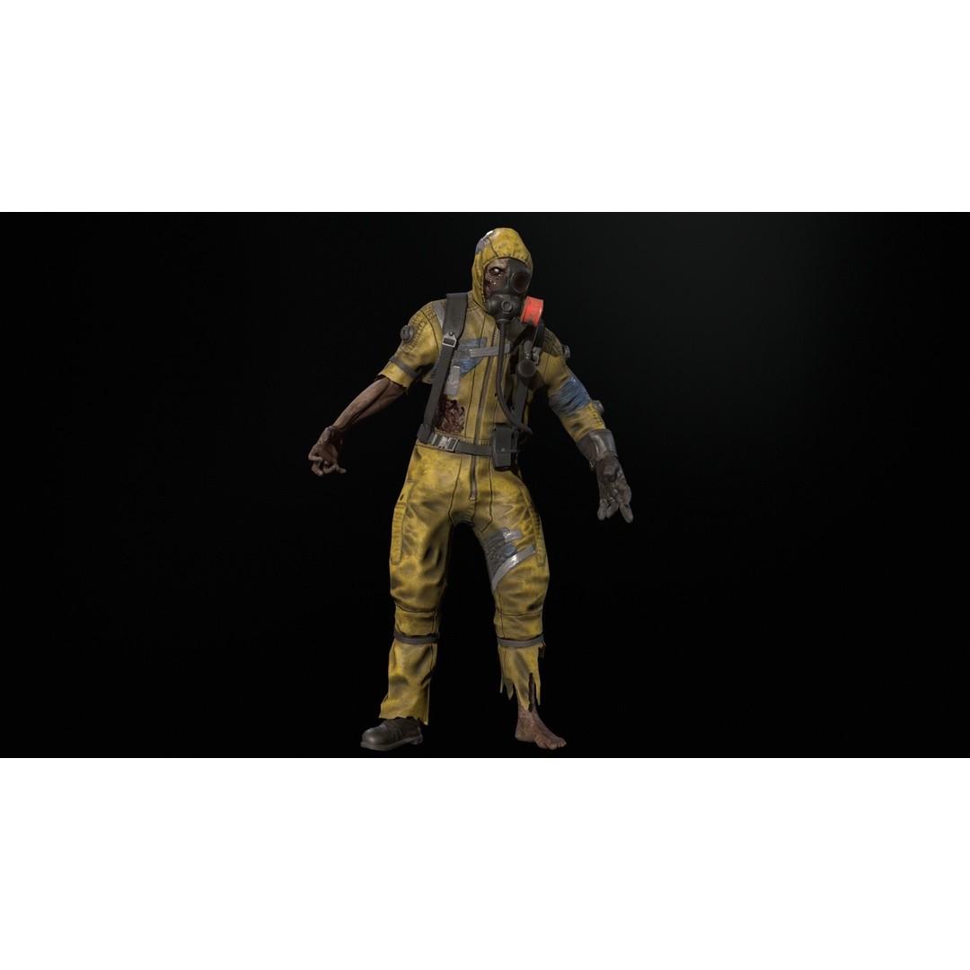 UrbanZombie4 3D Model – Low Poly Character with Rigging and Animations - View 28