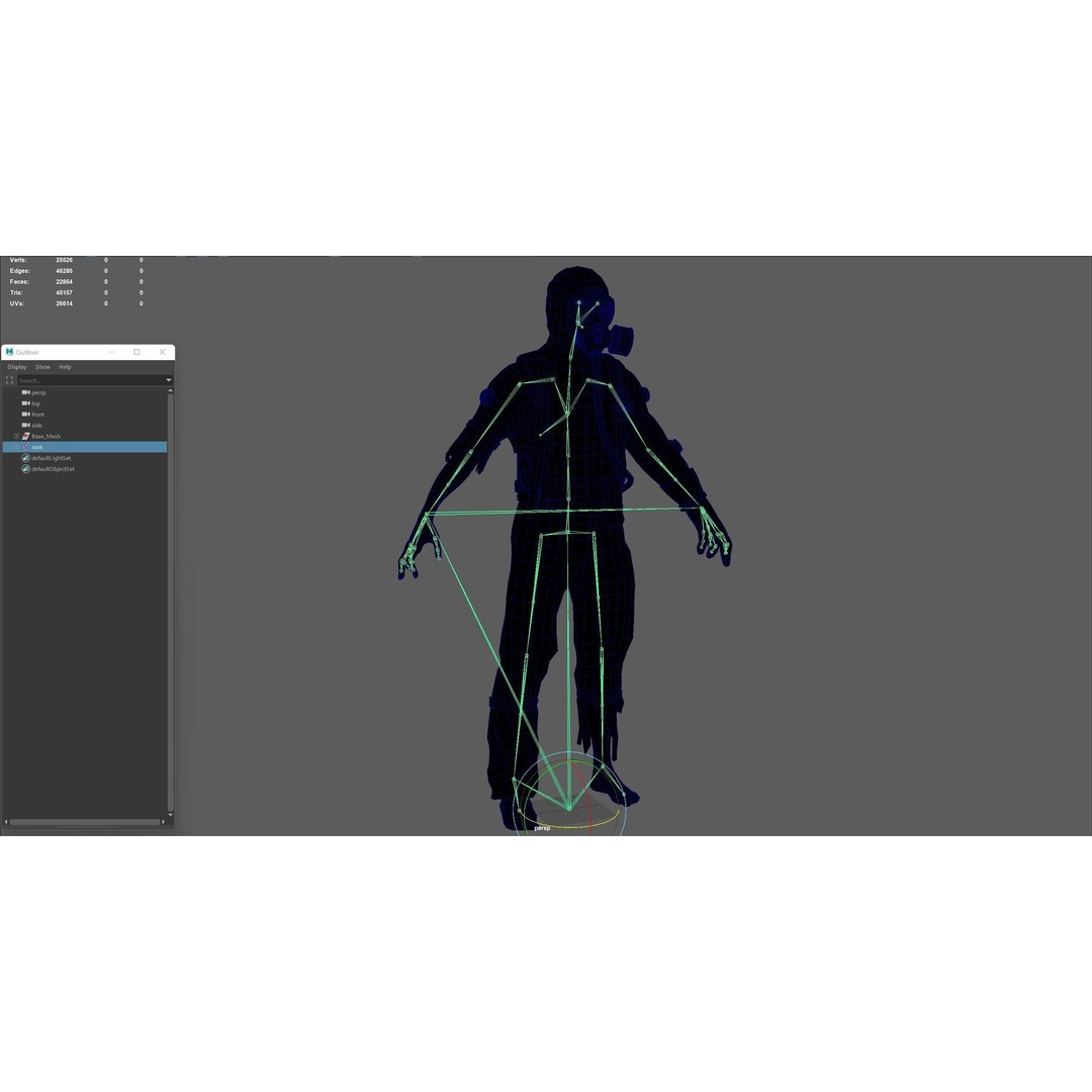 UrbanZombie4 3D Model – Low Poly Character with Rigging and Animations - View 31