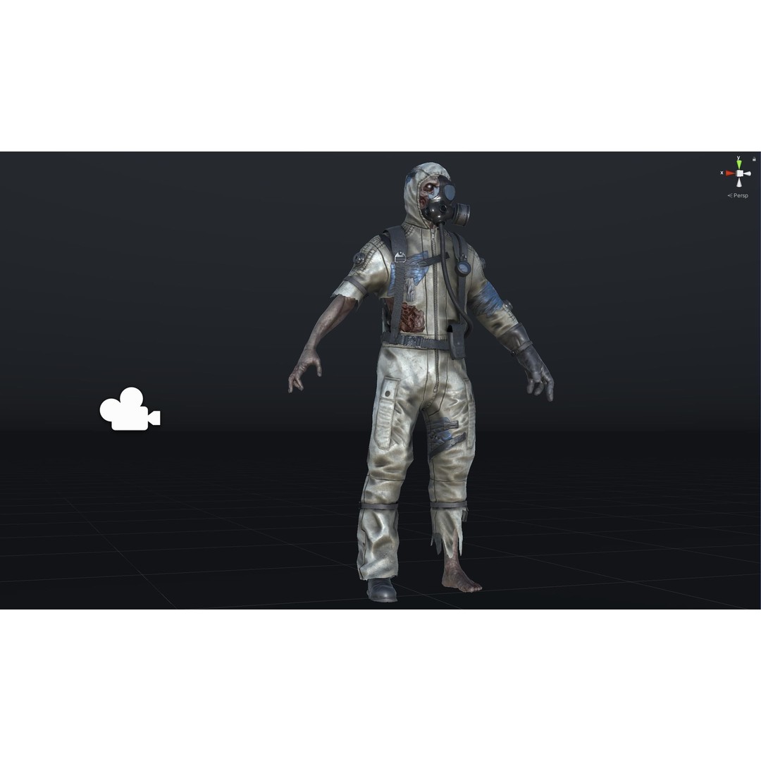 UrbanZombie4 3D Model – Low Poly Character with Rigging and Animations - View 32