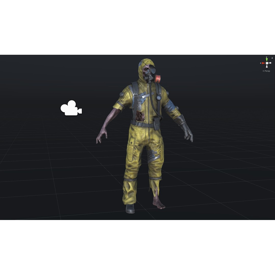 UrbanZombie4 3D Model – Low Poly Character with Rigging and Animations - View 33