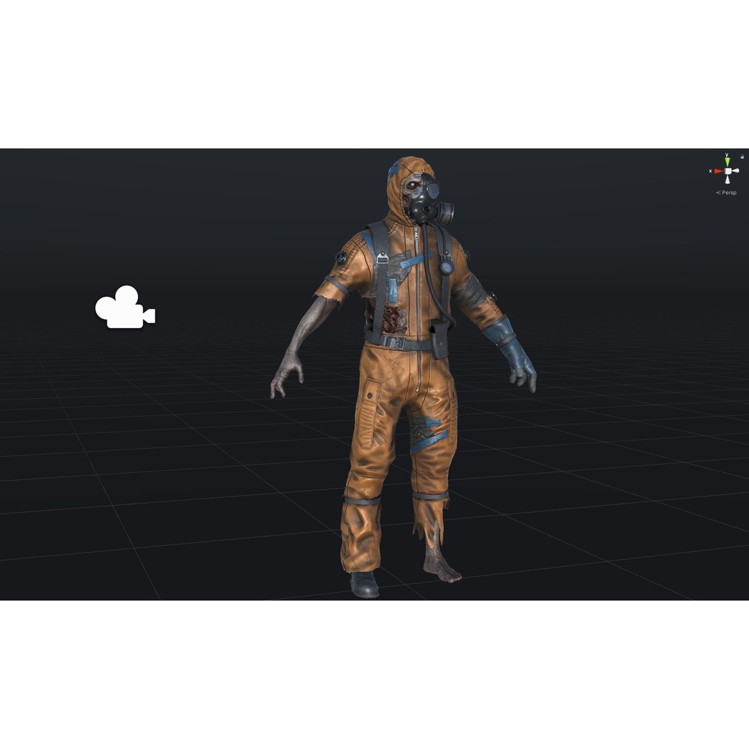 UrbanZombie4 3D Model – Low Poly Character with Rigging and Animations - View 34