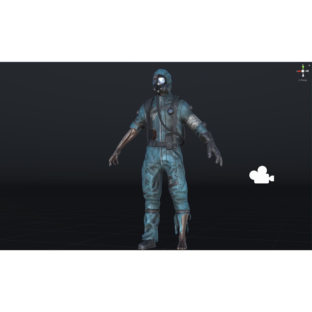 UrbanZombie4 3D Model – Low Poly Character with Rigging and Animations - View 35