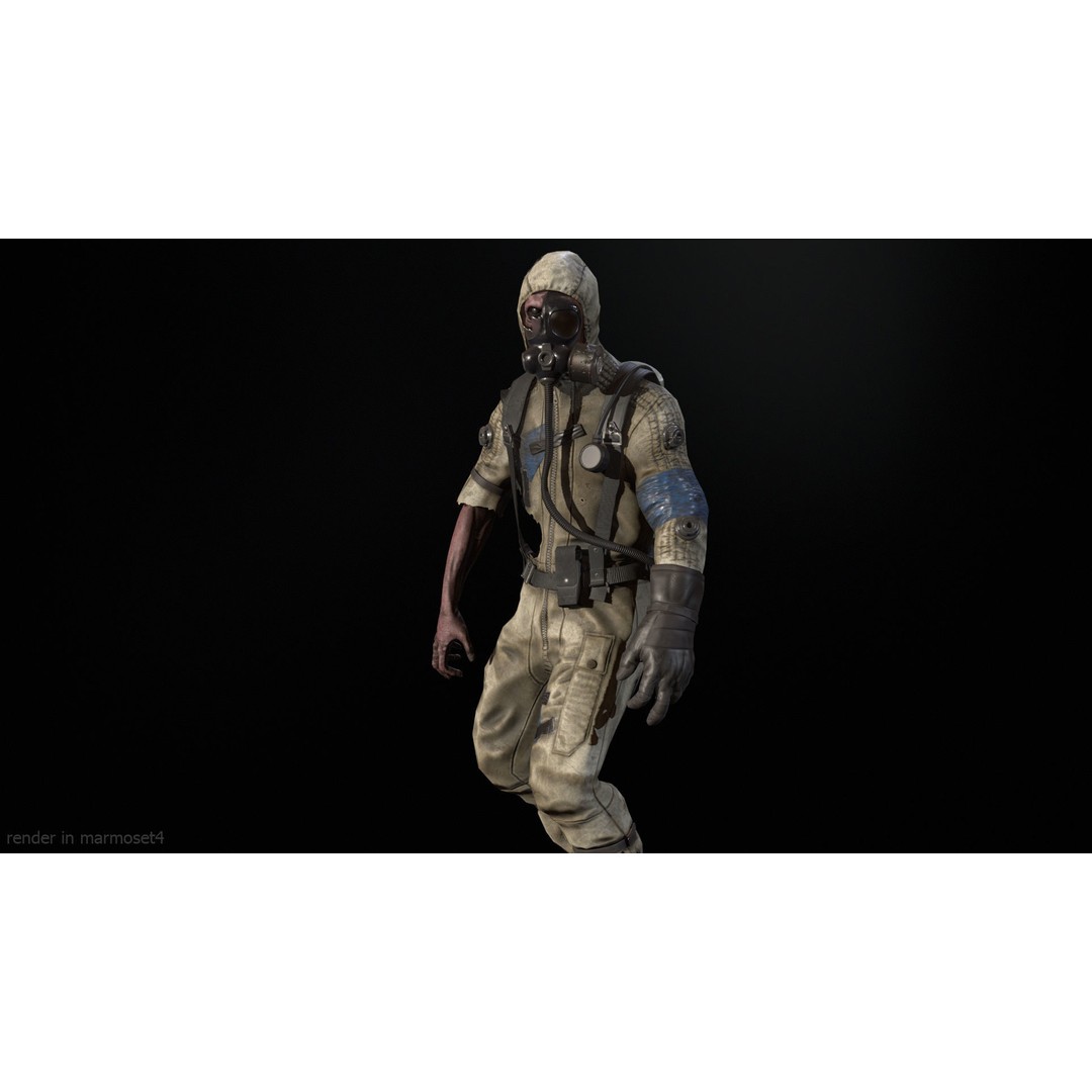 UrbanZombie4 3D Model – Low Poly Character with Rigging and Animations - View 4