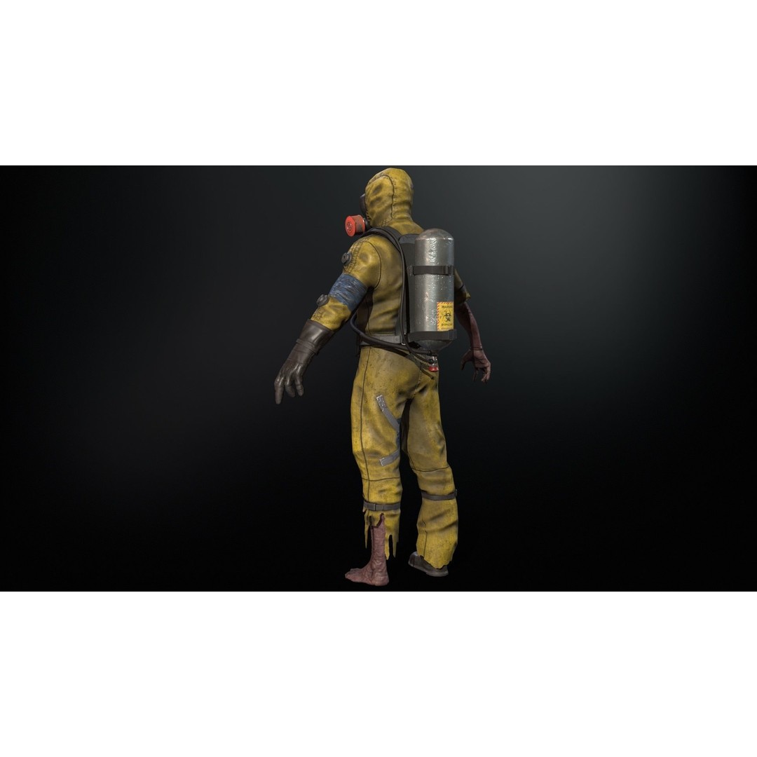UrbanZombie4 3D Model – Low Poly Character with Rigging and Animations - View 5