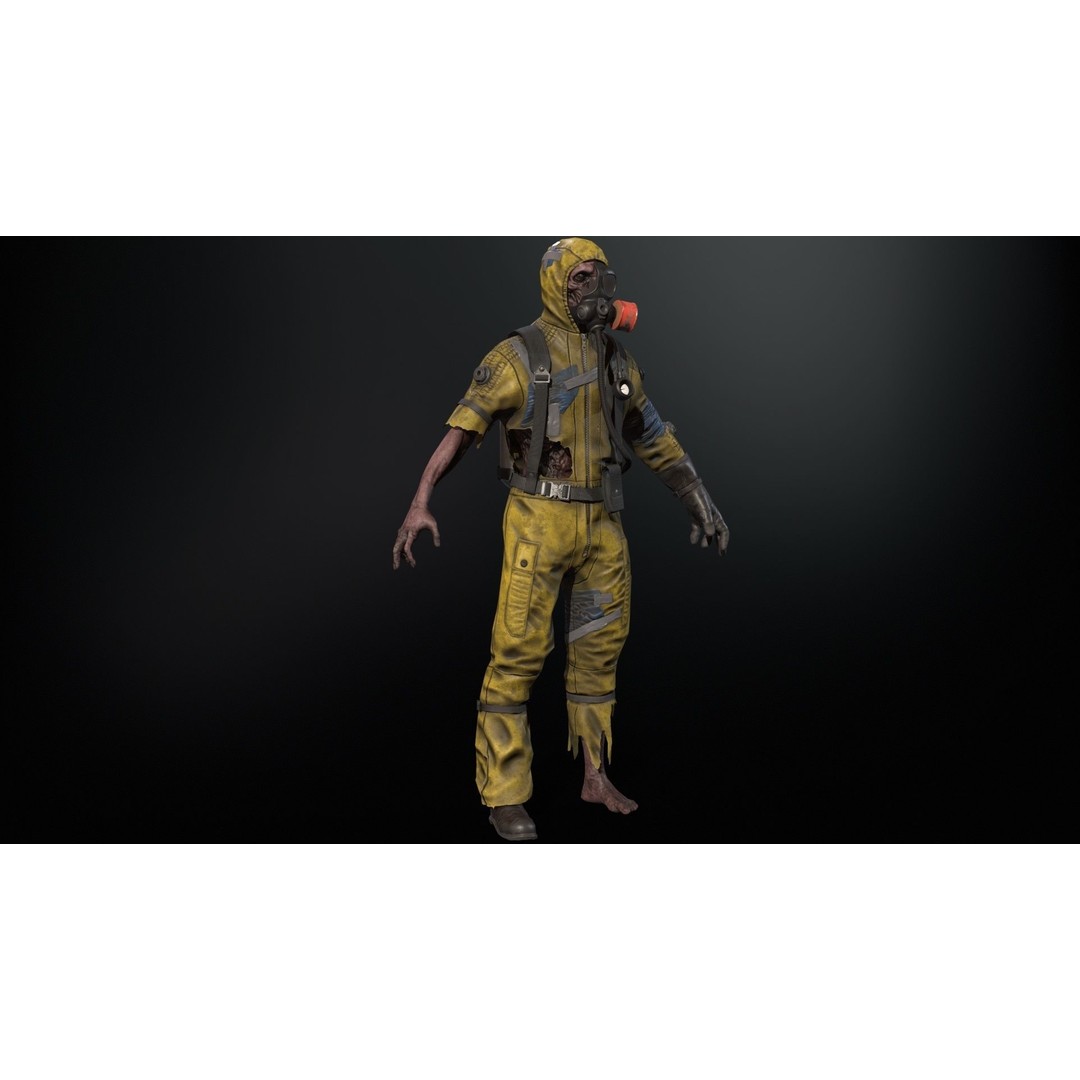 UrbanZombie4 3D Model – Low Poly Character with Rigging and Animations - View 6