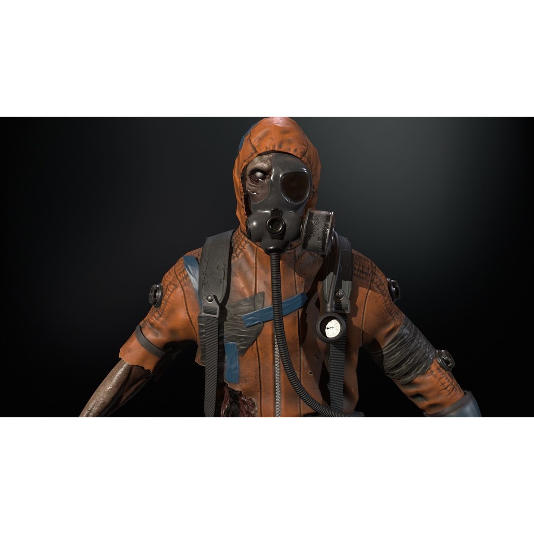UrbanZombie4 3D Model – Low Poly Character with Rigging and Animations - View 8