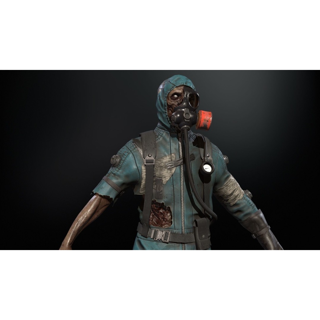 UrbanZombie4 3D Model – Low Poly Character with Rigging and Animations - View 9