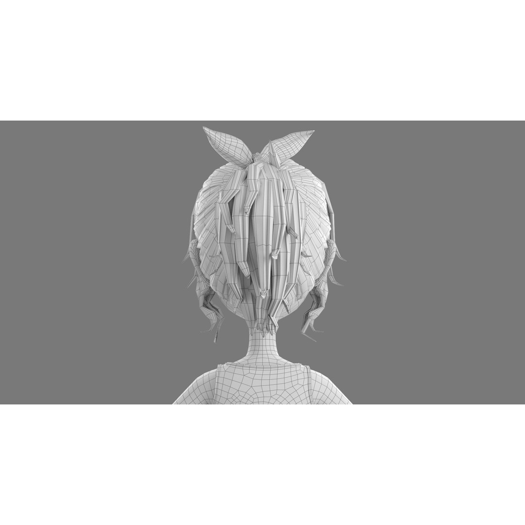 Cartoon Skate Girl 3D Model – Rigged Character for Animation, FBX - View 25