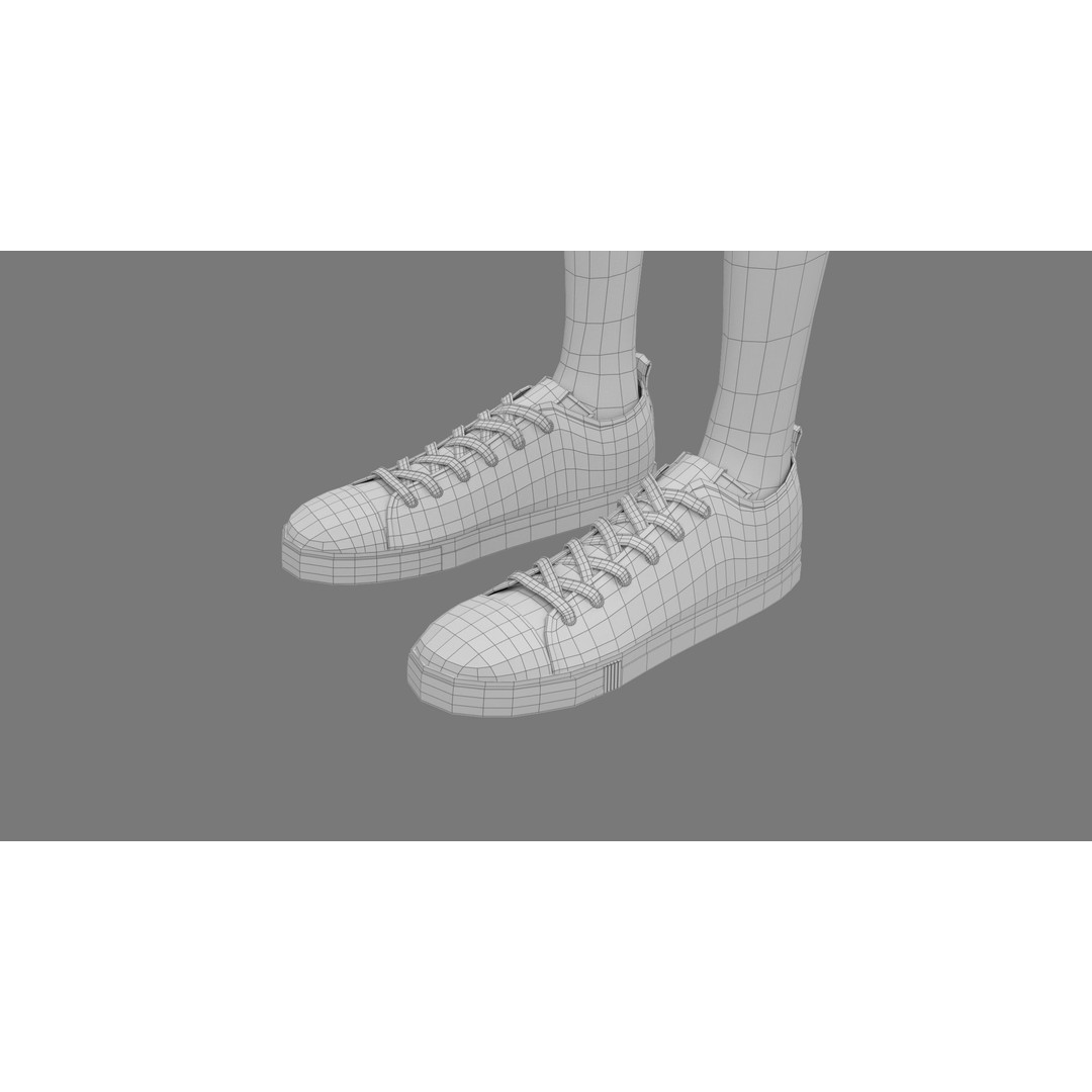 Cartoon Skate Girl 3D Model – Rigged Character for Animation, FBX - View 28