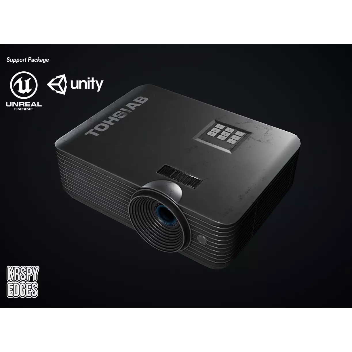 Projector - Low-Poly Game-Ready 3D Model - View 2