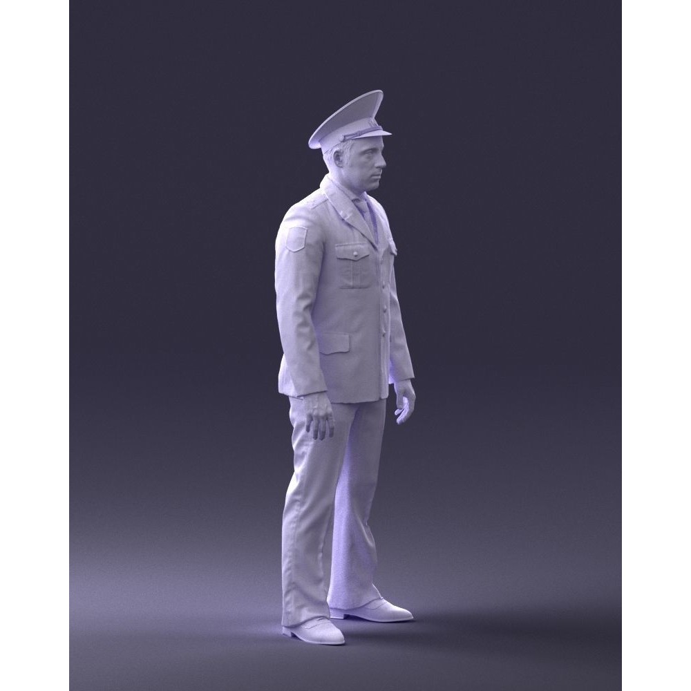 Man in Police Uniform 3D Model – Realistic Character with PBR Textures - View 12
