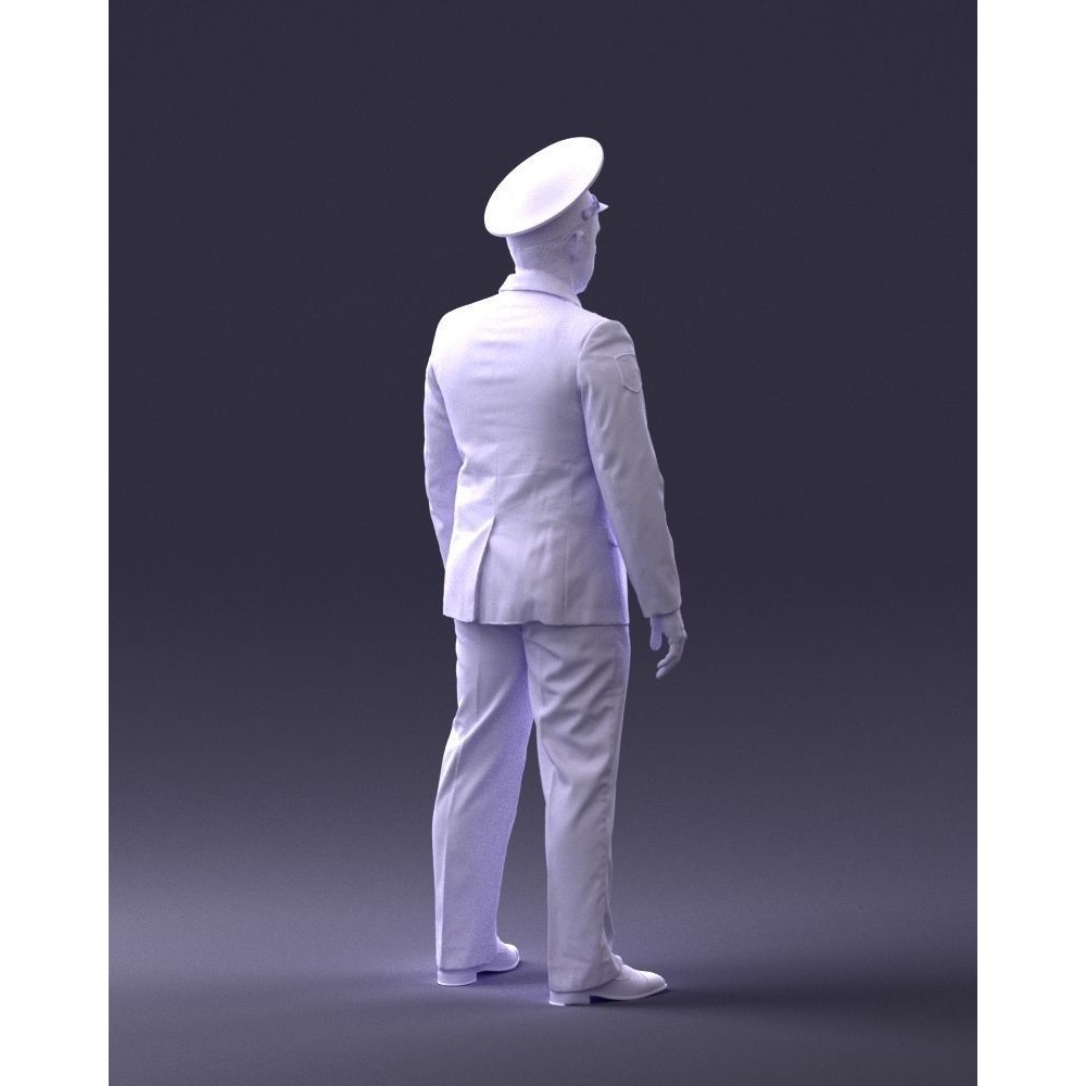 Man in Police Uniform 3D Model – Realistic Character with PBR Textures - View 18