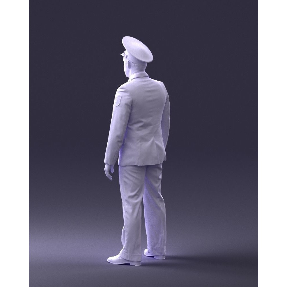 Man in Police Uniform 3D Model – Realistic Character with PBR Textures - View 24