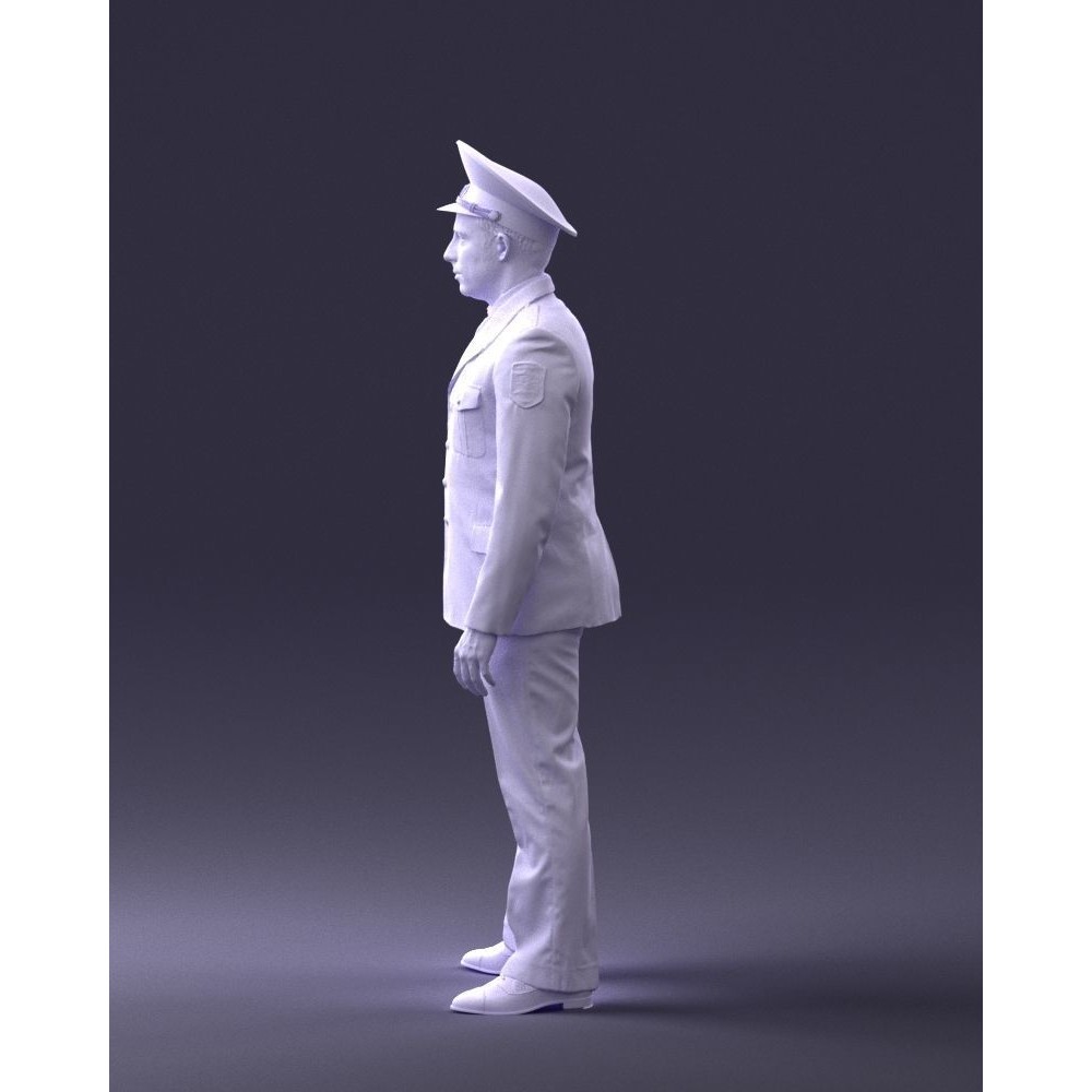 Man in Police Uniform 3D Model – Realistic Character with PBR Textures - View 27