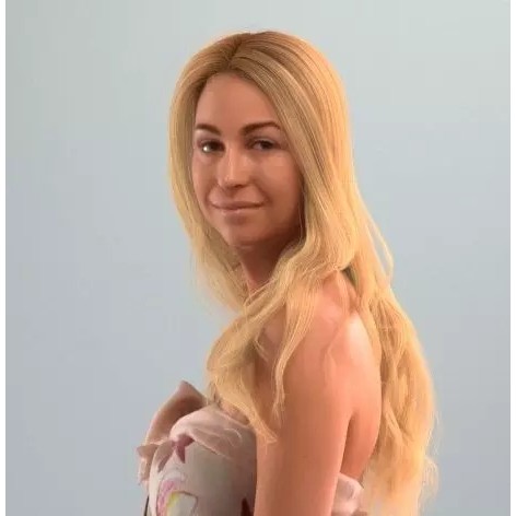 Blond Woman 3D Model – Realistic Character with Textures, FBX, OBJ - View 2