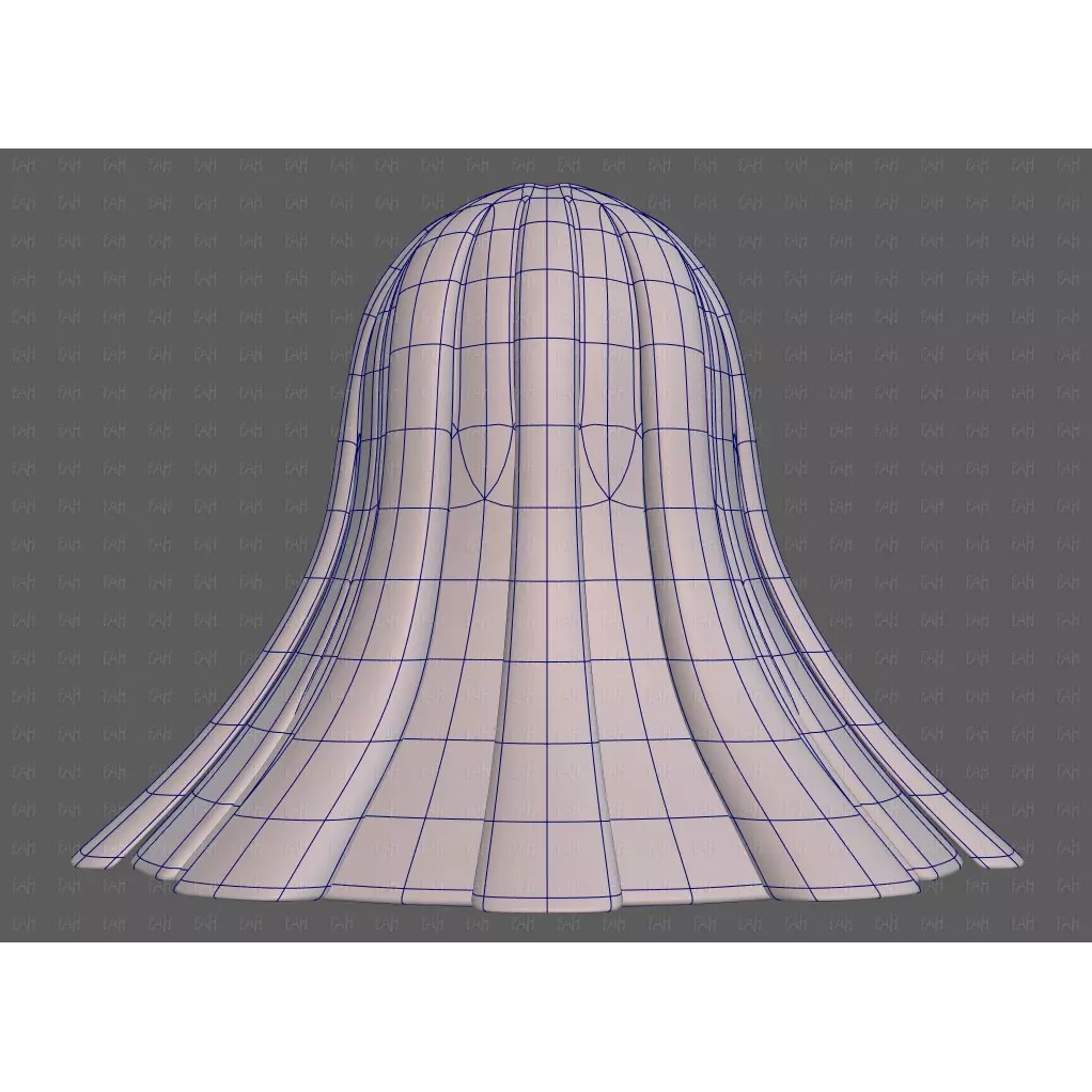 Base Hair 3D Model – Low Poly Cartoon Hairstyle for Animation - View 15