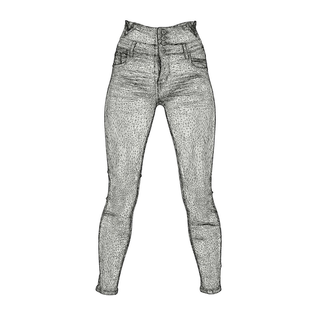 Stretchy Jeans 3D Model – Photorealistic PBR Clothing, FBX, OBJ - View 10