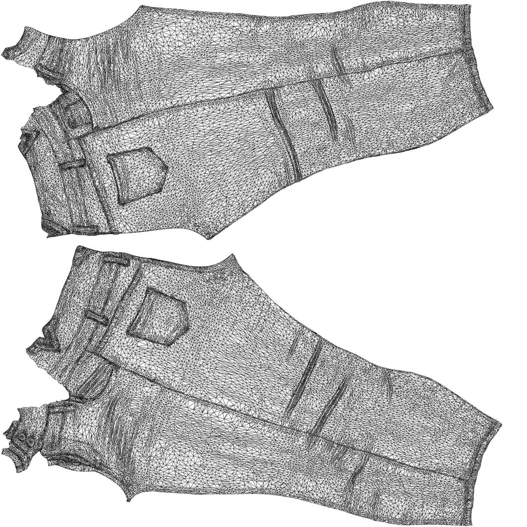 Stretchy Jeans 3D Model – Photorealistic PBR Clothing, FBX, OBJ - View 12