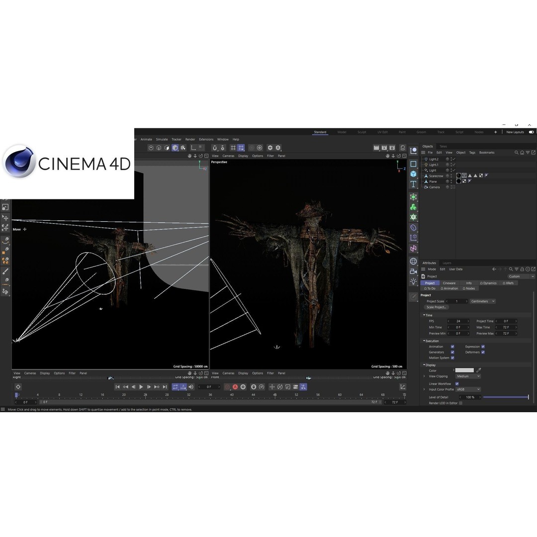 Scarecrow 3D Model – Low Poly Game Asset, PBR Textures, FBX - View 11