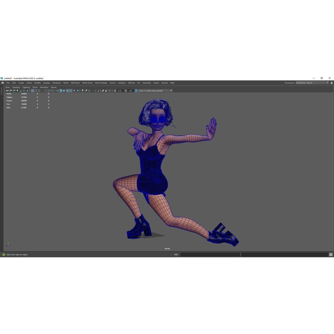 Stylized Cartoon Woman 3D Model – Low Poly Rigged Character, FBX, Blender - View 24